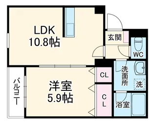 La-Crea総持寺【1階】の間取り