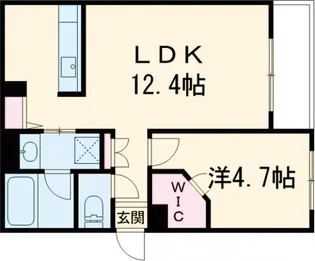 グランフォルトゥーナ浜田山【1階】の間取り