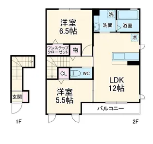 スカイビューテラス宮前平【2F号室】の間取り