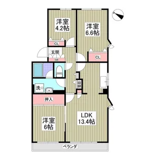 リブレス行田【3階】の間取り