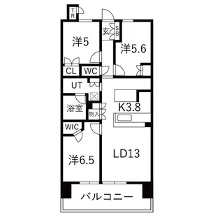 グリーンゲートレジデンスE棟ブライトウィング【909号室】の間取り