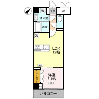 エマリーグレース【6階】の間取り