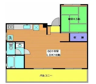 サンパレス【5階】の間取り