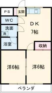 グランパレ大胡(赤尾)【302号室】の間取り