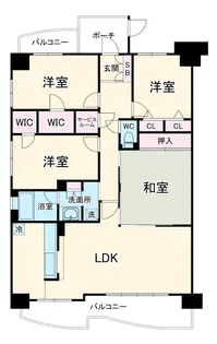 ベルシャトゥ東浦和【2階】の間取り