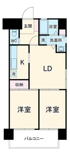 ライオンズマンション江戸堀第2【6階】の間取り