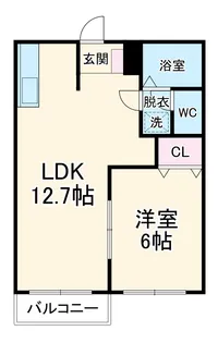 エルディムムトウA【203号室】の間取り