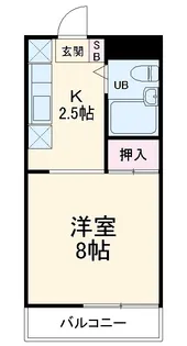 第一ビューハイツ兄山【408号室】の間取り