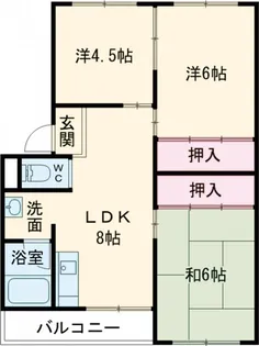 加茂コーポラス【102号室】の間取り