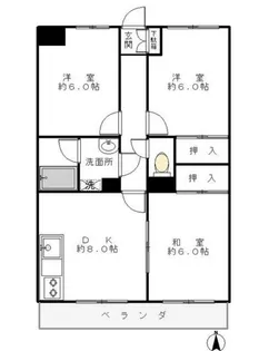 サンライズマンション【1階】の間取り