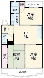 クイーンハイツ東山【3階】の間取り