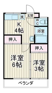 アカツキコーポ【2階】の間取り