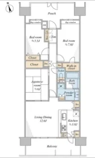 アルテガーデン【6階】の間取り