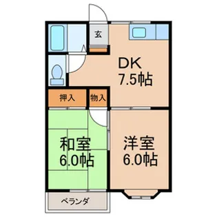 サンハイム【1階】の間取り