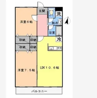 マンション柏【203号室】の間取り