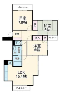 三旺マンション星ヶ丘【205号室】の間取り