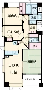 藤和シティホームズ三鷹【4F号室】の間取り
