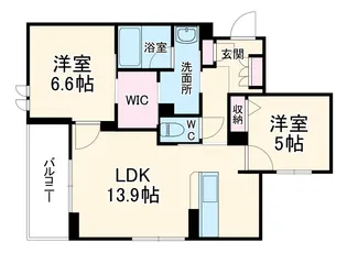 ルクセール タカバ【2階】の間取り
