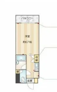 フラッツ和泉【404号室】の間取り