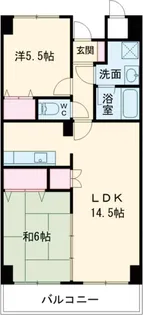 ルミエール元今泉【402号室】の間取り