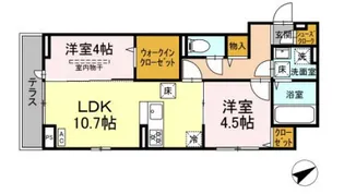 グリシーヌ【0302号室】の間取り