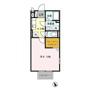 レフィナード【02050号室】の間取り