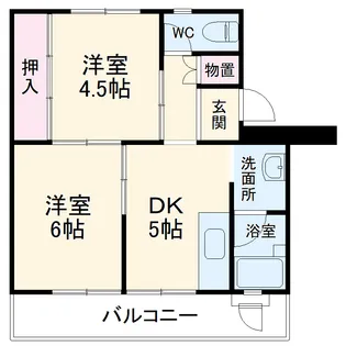 ビレッジハウス検見川1号棟【1階】の間取り