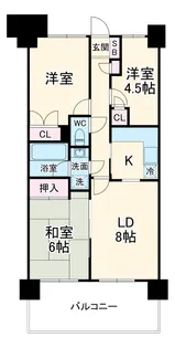 グランデュオ北街区【2階】の間取り
