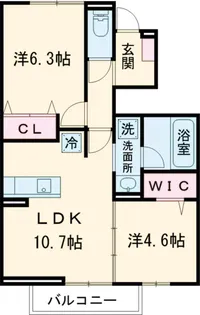 ユーフォリア・K【1階】の間取り
