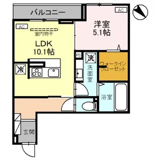 ノーブルヴィラ上尾【0202号室】の間取り