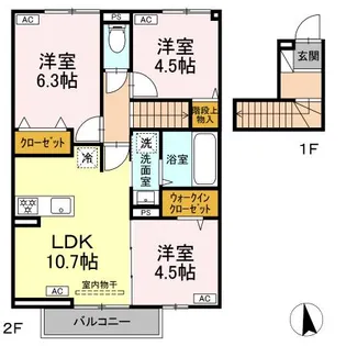 ユーフォリア・K【2階】の間取り