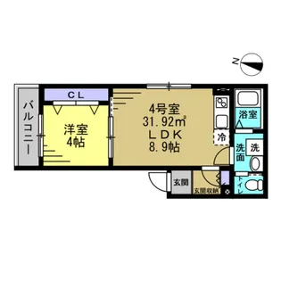 Solare本千葉【1階】の間取り