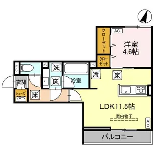 ノーブルパレス東大宮【102号室】の間取り
