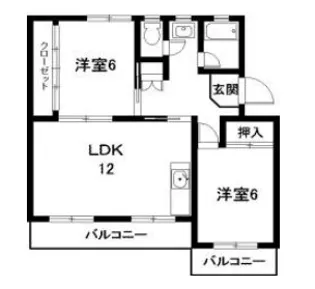 シャトー江口【205号室】の間取り