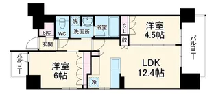 オーパスレジデンス名古屋ステーション【10階】の間取り