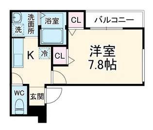 フジパレス池田天神【3階】の間取り