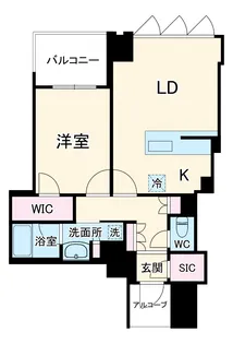 ザ・ファインタワーウエストコースト【9階】の間取り