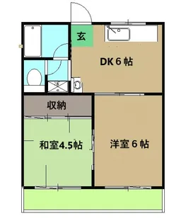 スイートム中村【1階】の間取り