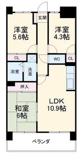 アーバネスク フジ【902号室】の間取り