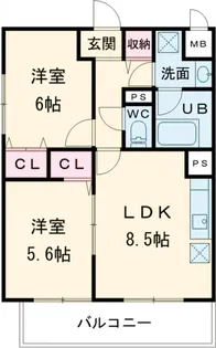 クオリアガーデン千人町【2階】の間取り