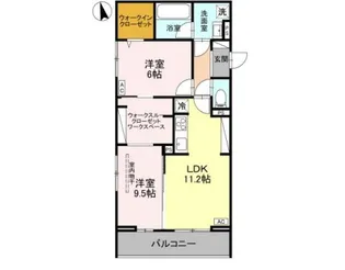 カームグロウ【203号室】の間取り