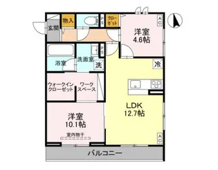 カームグロウ【301号室】の間取り