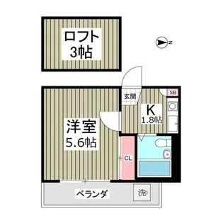 西川口第40レジデンス【2階】の間取り