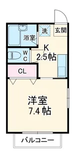 コリーヌ上町【1階】の間取り