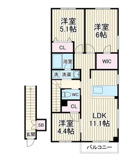 Casa Alivio【2階】の間取り