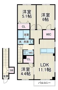 Casa Alivio【2階】の間取り