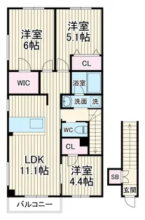 Casa Alivio【2階】の間取り