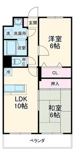 フォーシーズン田名Ⅱ【205号室】の間取り