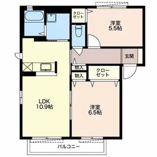 ボナール華 B【1階】の間取り