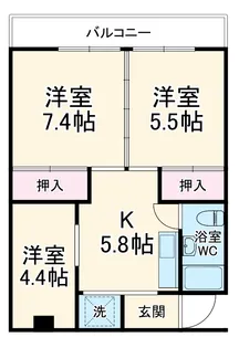 パークハイツ【202号室】の間取り